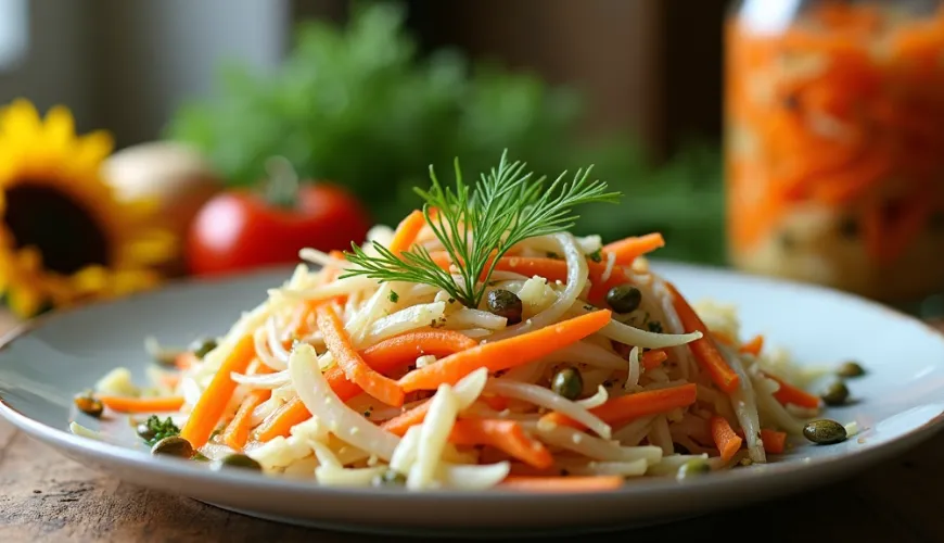 Sund mad lige ved hånden med en vitaminsalat af surkål