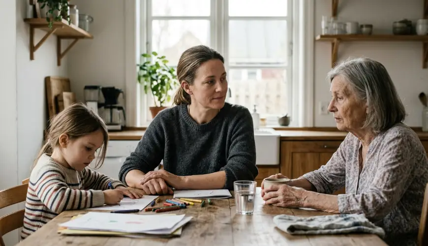 Kvinder klemt mellem to generationer