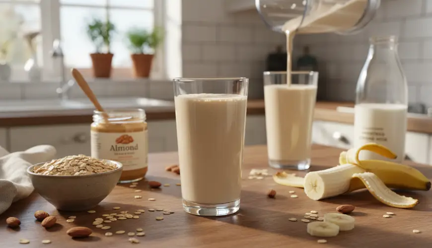 Prøv en hjemmelavet proteindrink af havregryn